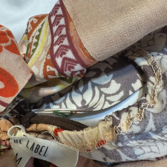 ATL The Label Dress Gypsiana ruffle ladies M Pink Boho Patchwork Maxi Rayon - Picture 14 of 15